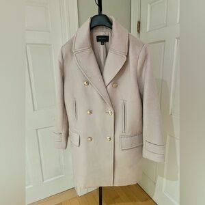 Ann Taylor Collar Coat minimal wear size XL color: sand shell